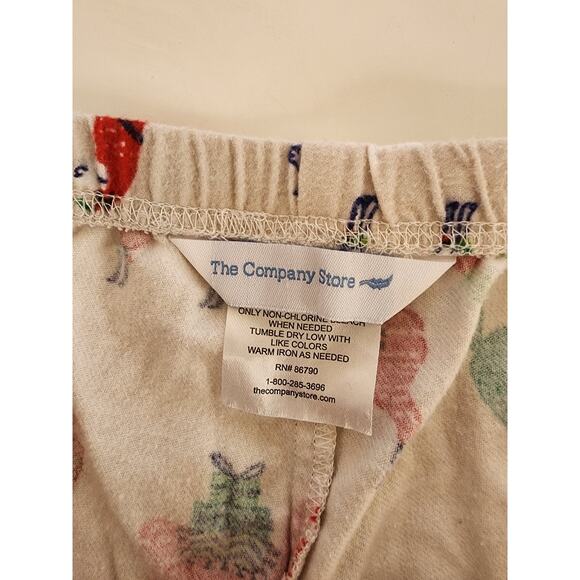THE COMPANY STORE Women's Red White Green LLAMAS Christmas Pajama Pants SZ L - Picture 5 of 8